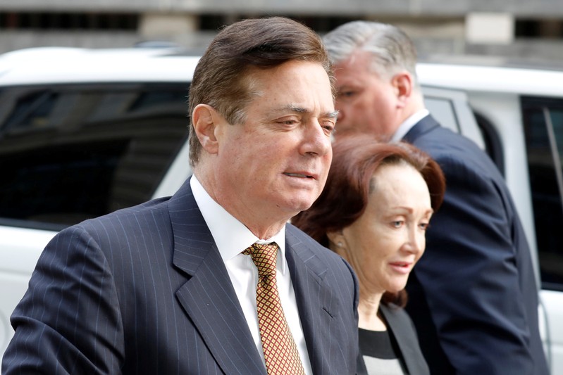 FILE PHOTO: President Trump's former campaign manager Paul Manafort arrives at a hearing