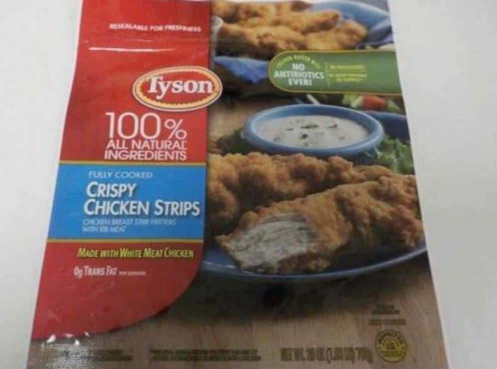 Tyson Foods is recalling approximately 69,093 pounds of frozen chicken strips over possible metal contamination.