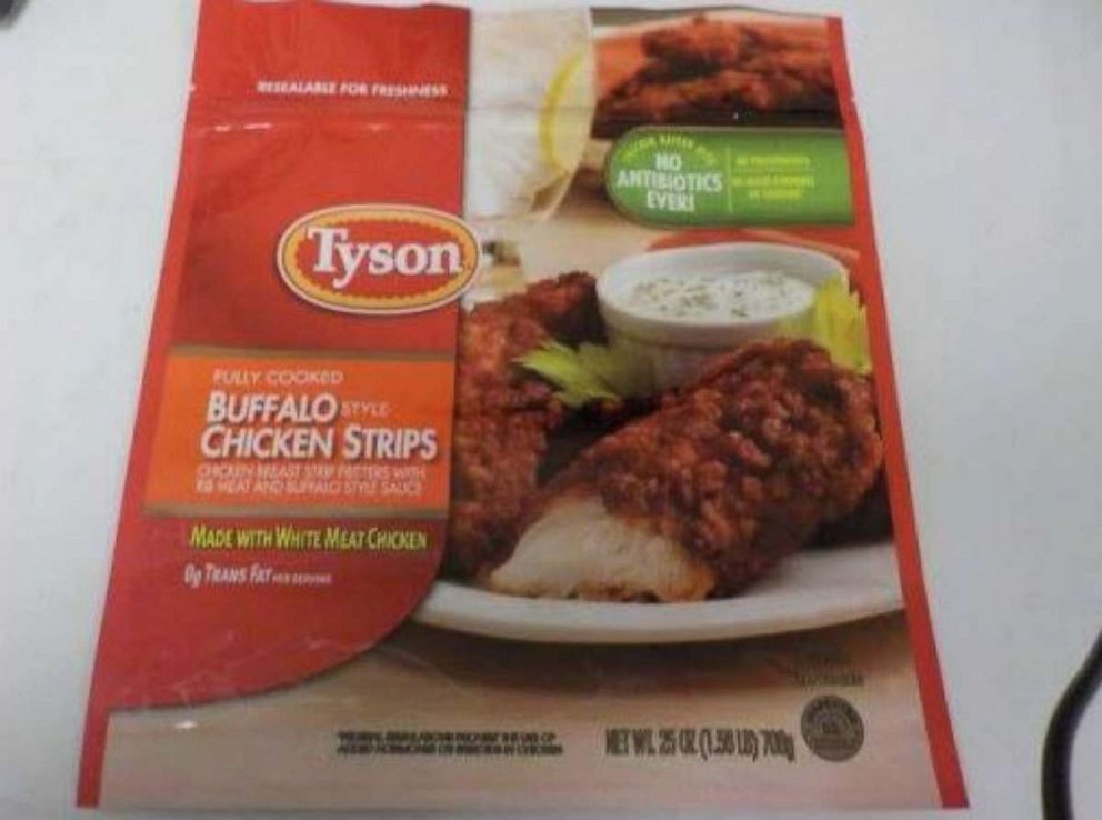 Tyson Foods is recalling approximately 69,093 pounds of frozen chicken strips over possible metal contamination.