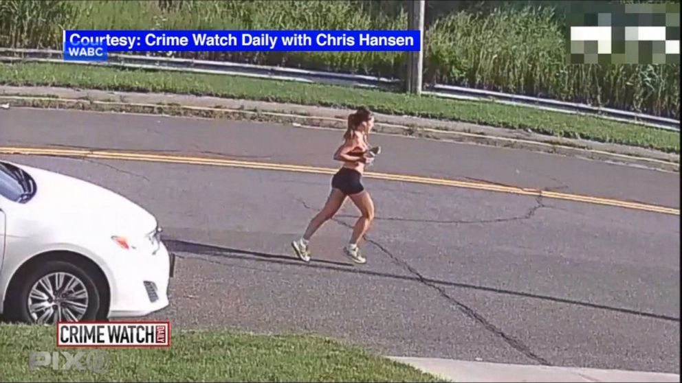 An image made from video of 30-year-old Karina Vetrano hours before she was killed while jogging in Queens, New York.