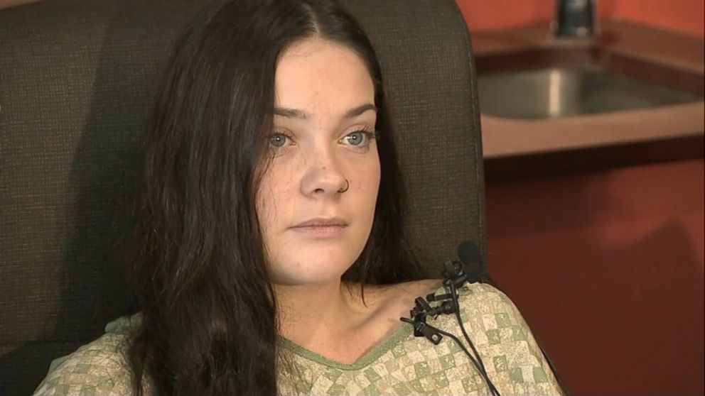 Jordan Holgerson, 16, who was pushed off the bridge in Vancouver, Wash., suffered five broken ribs and lung injury. She talks to ABC News's affiliate KATU on Aug. 9. 2018.