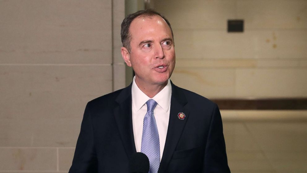 Chairman Adam Schiff (D-CA) speaks to the media after Michael Cohen, former attorney and fixer for President Donald Trump, appeared before a closed door House Intelligence Committee hearing at the Capitol, March 6, 2019.