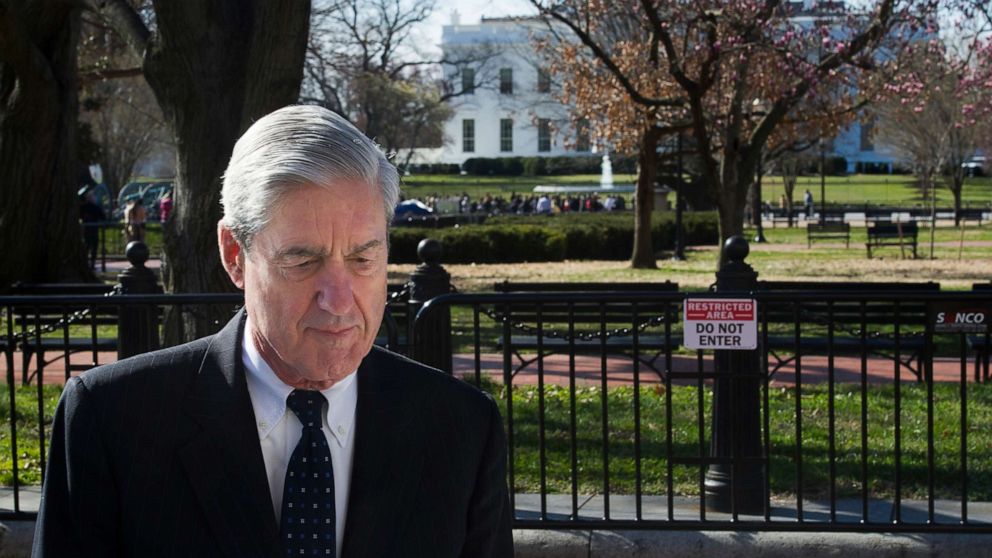 Special Counsel Robert Mueller walks past the White House after attending services at St. John's Episcopal Church, in Washington, March 24, 2019.