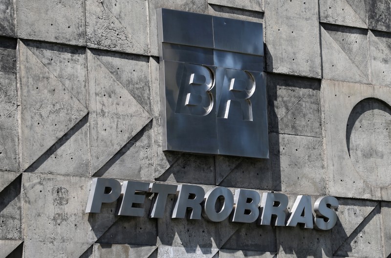 A logo of the Brazil's state-run Petrobras oil company is seen in Rio de Janeiro