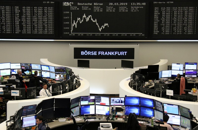 FILE PHOTO: The German share price index DAX graph at the stock exchange in Frankfurt