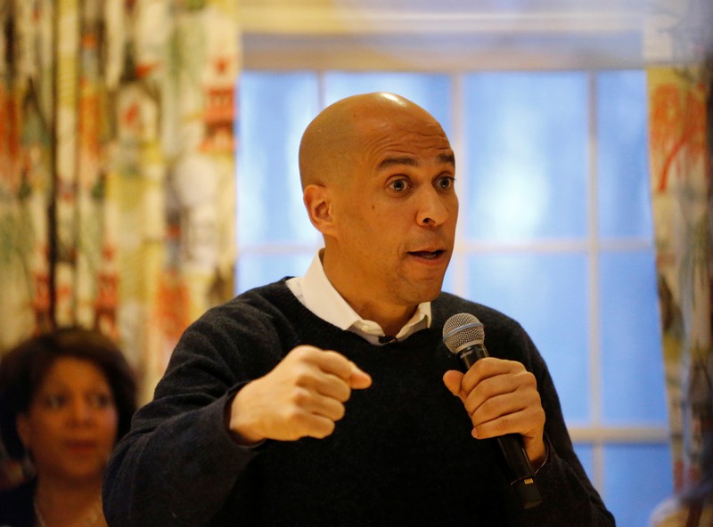 U.S. 2020 Democratic presidential candidate and Senator Cory Booker at a Amherst House Party in Amherst New Hampshire