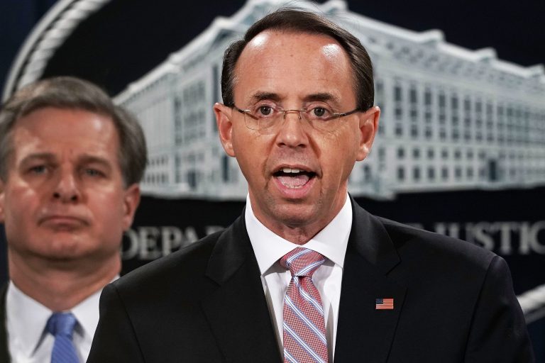 Deputy AG Rod Rosenstein, who appointed special counsel Robert Mueller, submits resignation