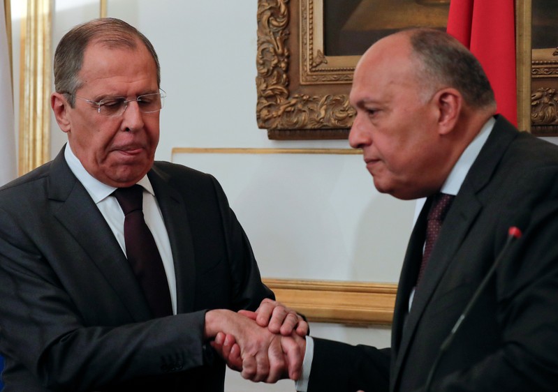 Russian Foreign Minister Lavrov and Egypt's Foreign Minister Shoukry meet in Cairo