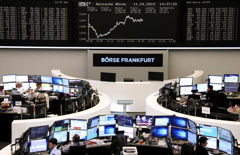 The German share price index DAX graph at the stock exchange in Frankfurt