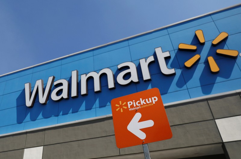 FILE PHOTO: A Walmart sign is pictured at one of their stores in Mexico City