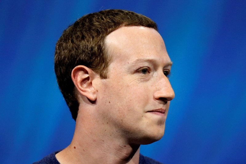 FILE PHOTO: Facebook's founder and CEO Mark Zuckerberg speaks at the Viva Tech start-up and technology summit in Paris