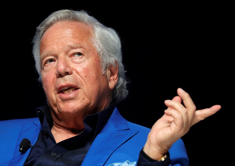 New England Patriots owner Robert Kraft attends a conference at the Cannes Lions Festival in Cannes