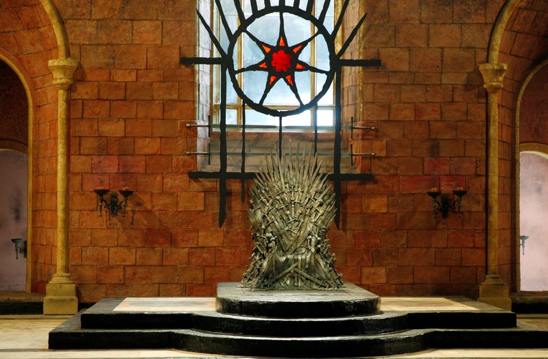 FILE PHOTO: The Iron Throne is seen on the set of the television series Game of Thrones in the Titanic Quarter of Belfast, Northern Ireland
