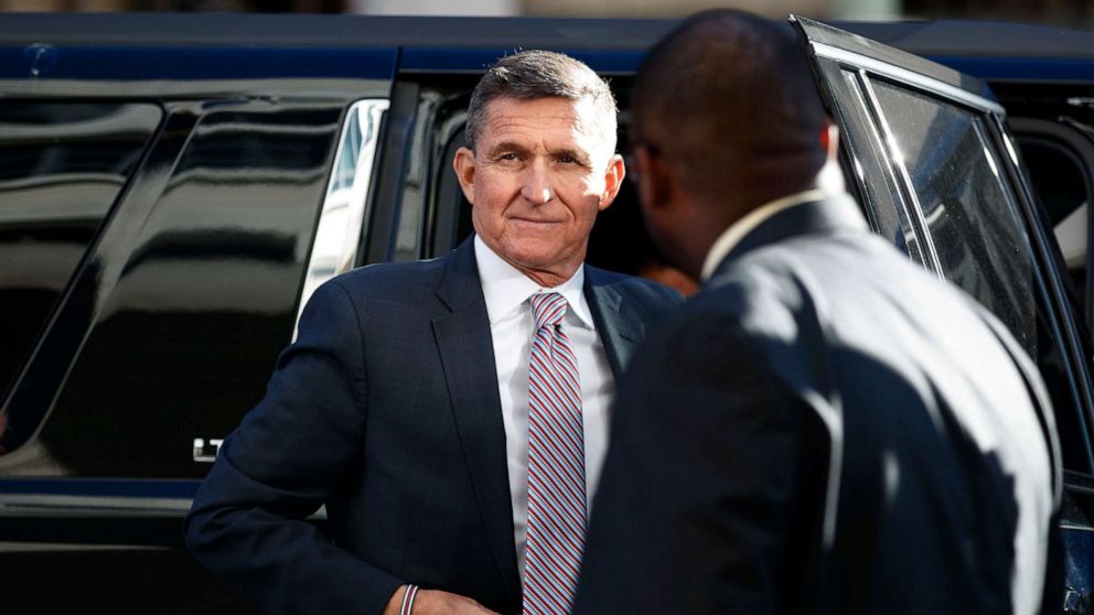 President Donald Trump's former National Security Adviser Michael Flynn arrives at federal court in Washington, D.C., Dec. 18, 2018.