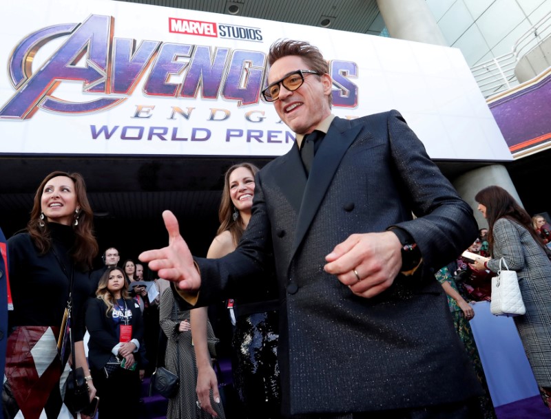 FILE PHOTO: Cast member Robert Downey Jr., arrives on the red carpet at the world premiere of the film 