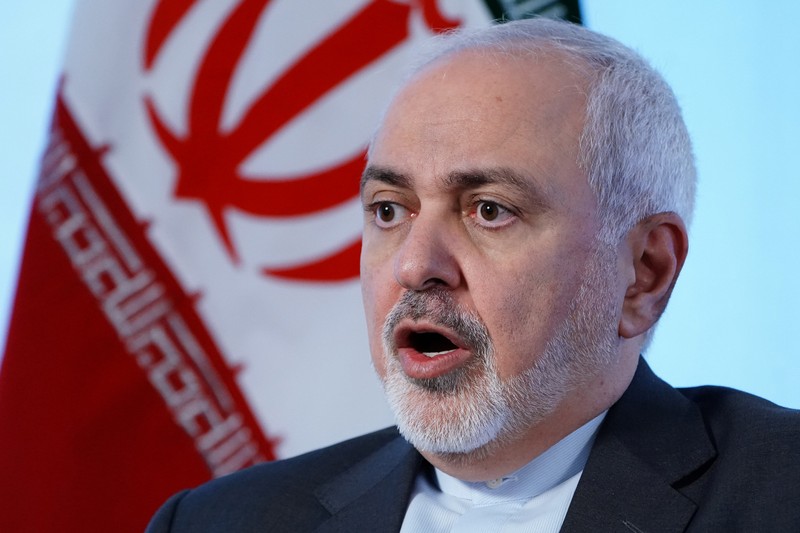 Iran's Foreign Minister Mohammad Javad Zarif sits for an interview with Reuters in New York