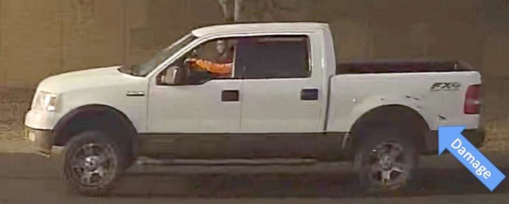 Phoenix police are searching for the gunman, seen here driving a white truck, who shot and killed a 10-year-old girl in an apparent road rage incident, April 3, 2019.