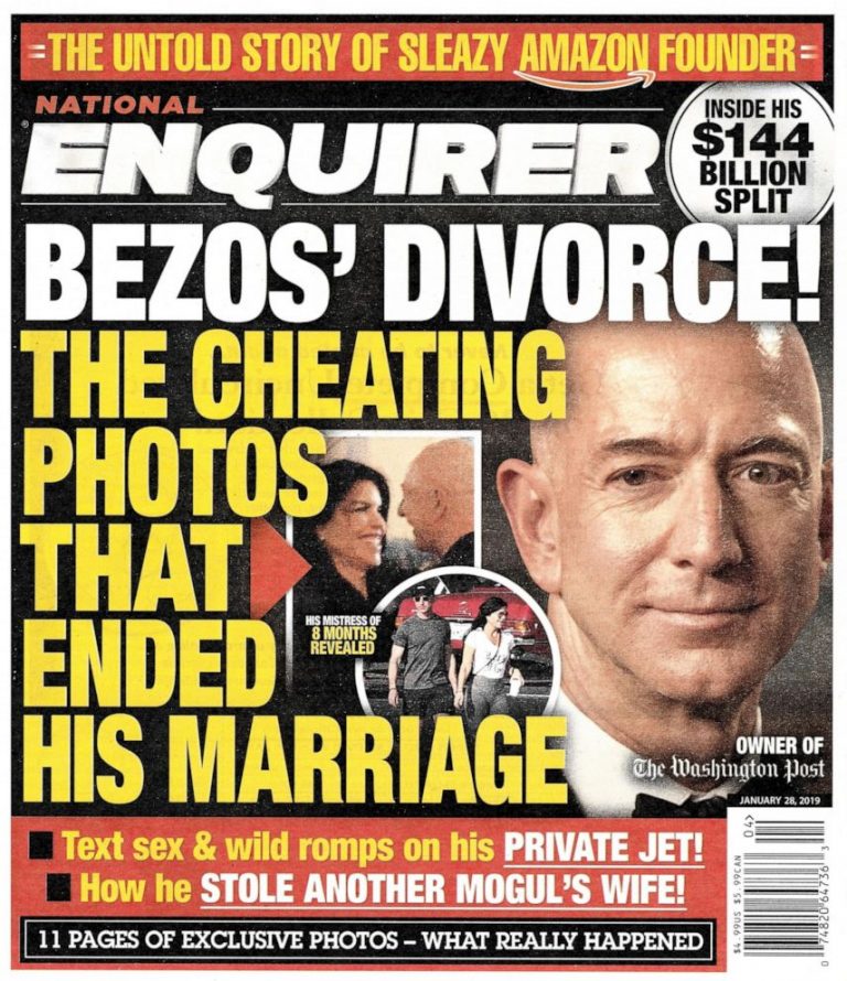 National Enquirer, accused of extortion by Amazon CEO Jeff Bezos, put up for sale