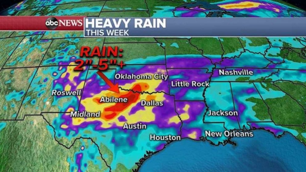 Texas may get pounded with rain this week.