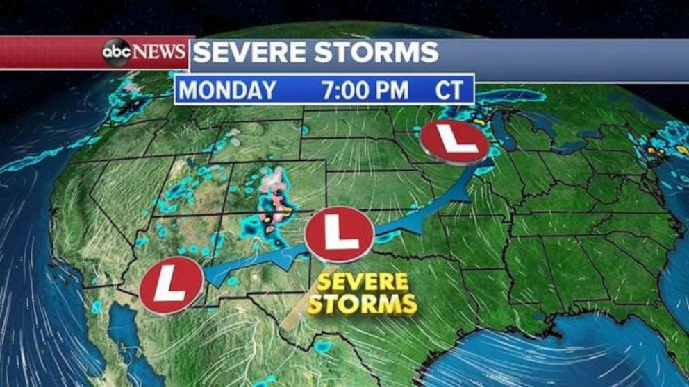 A strong system is making its way across the U.S. again.
