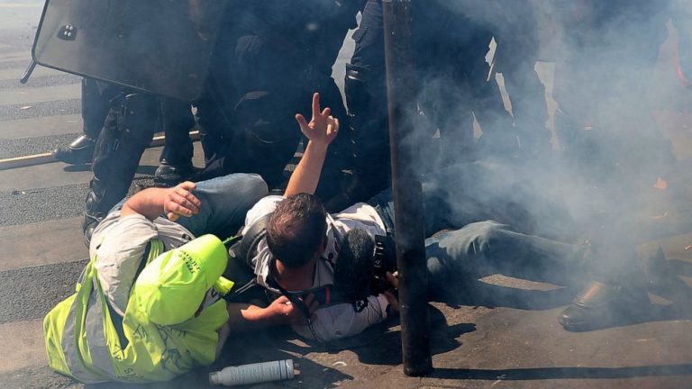 Outrage after some French protesters urge police suicides