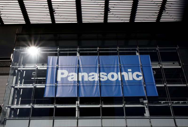 FILE PHOTO: Panasonic Corp's logo is pictured at Panasonic Center in Tokyo