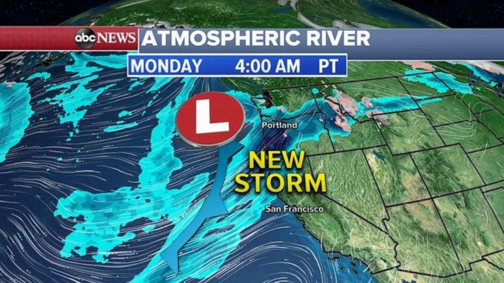 Another new storm is forming near the West Coast.