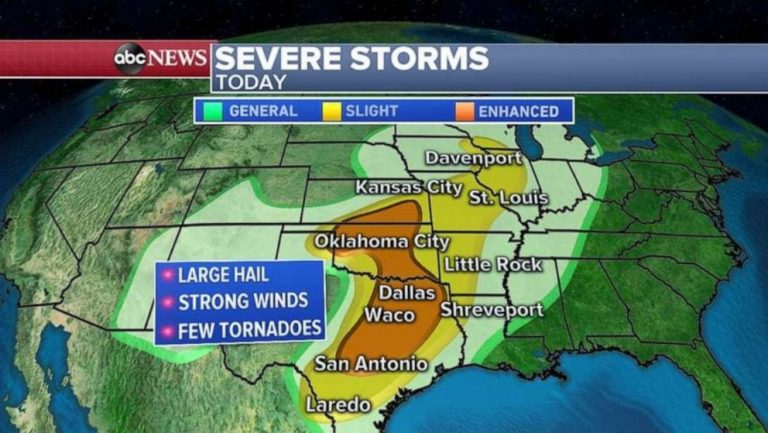 Severe storms expected over next 3 days in the South