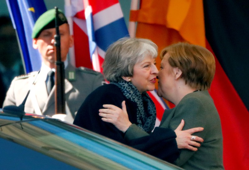 British PM May meets German Chancellor Merkel in Berlin
