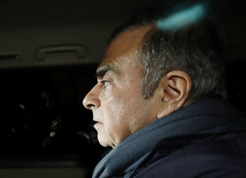 Former Nissan Motor Chairman Carlos Ghosn leaves his lawyer's office in Tokyo