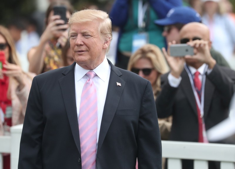 U.S. President Trump attends the 2019 White House Easter Egg Roll in Washington
