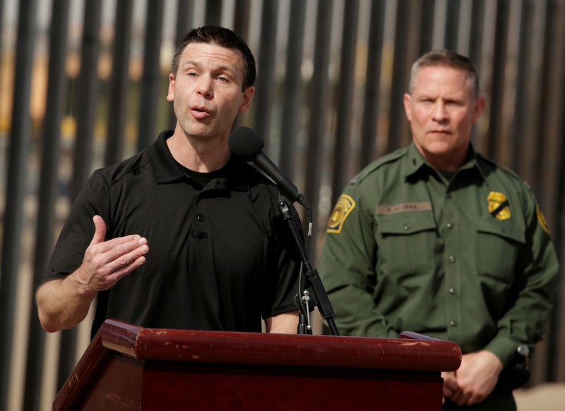 FILE PHOTO: U.S. Customs and Border Protection Commissioner Kevin K. McAleenan speaks about the impact of the dramatic increase in illegal crossings that continue to occur along the Southwest during a news conference, in El Paso