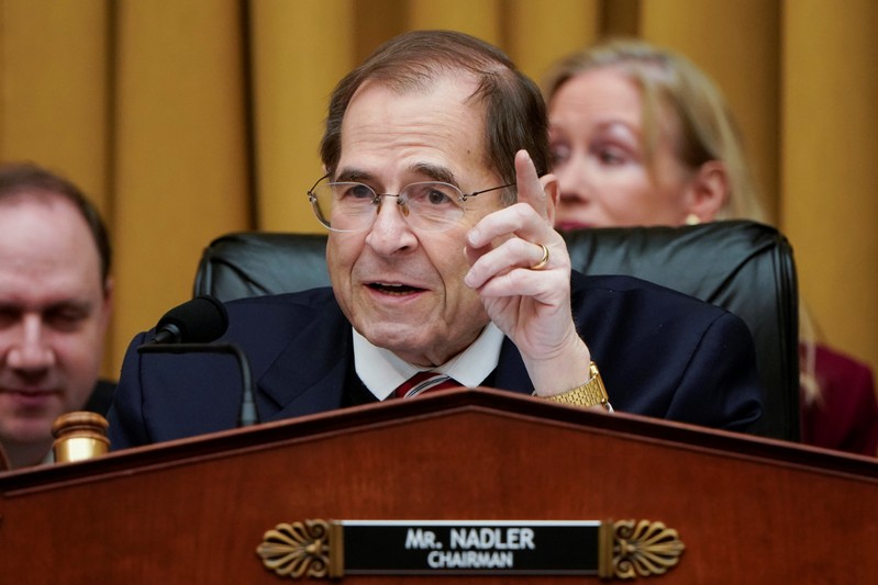 FILE PHOTO - Chairman of the House Judiciary Committee Jerrold Nadler (D-NY) speaks during a mark up hearing on Capitol Hill in Washington