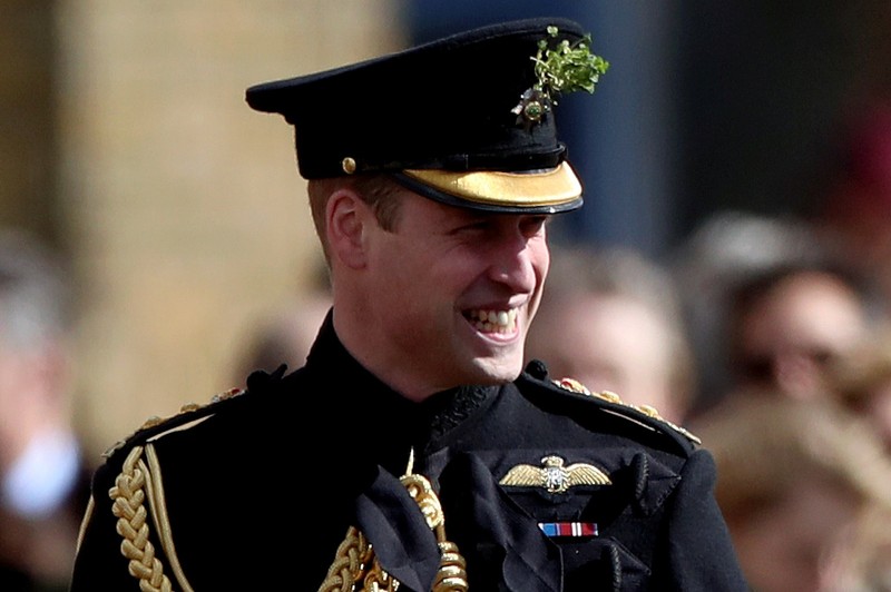 FILE PHOTO: Britain's Prince William attends the St Patrick's Day Parade at Cavalry Barracks in Hounslow