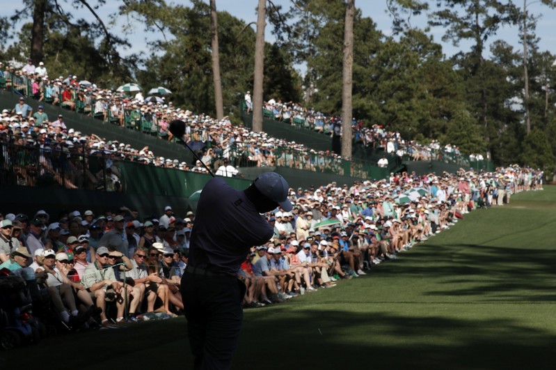 Third round play of the Masters at Augusta National