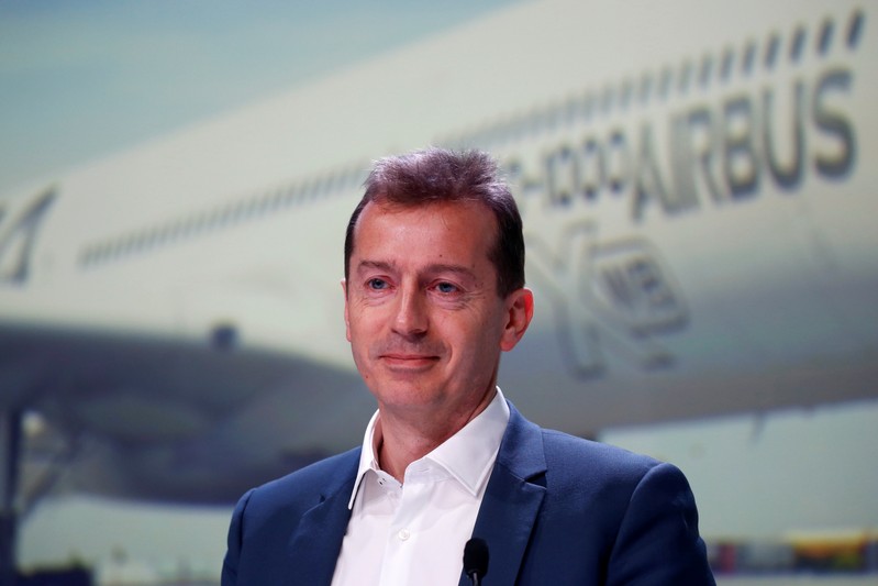Guillaume Faury, President of Airbus Commercial Aircraft, poses during Airbus's annual press conference on Full-Year 2018 results in Blagnac