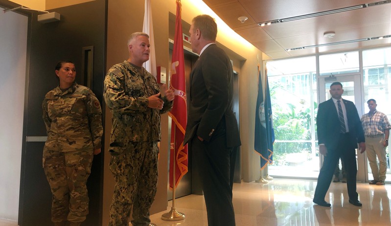Acting U.S. Defense Secretary Patrick Shanahan visits the Defense POW/MIA Accounting Agency in Honolulu