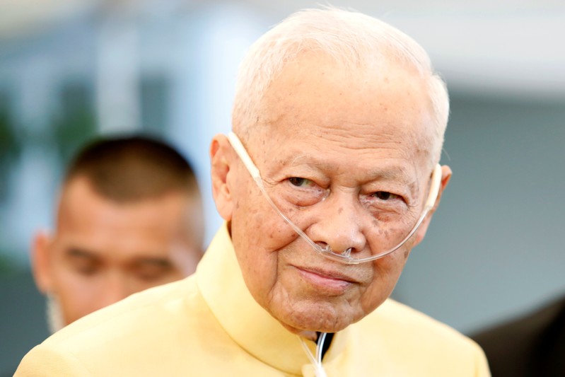Thailand's former Prime Minister and President of the Royal Privy Council Prem Tinsulanonda is seen during an official event in Bangkok