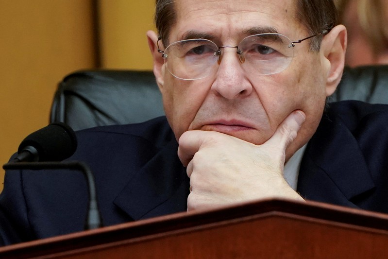 FILE PHOTO: Chairman of the House Judiciary Committee Jerrold Nadler (D-NY) listens to testimony during a mark up hearing on Capitol Hill in Washington