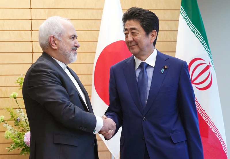 Iranian Foreign Minister Mohammad Javad Zarif meets Japanese Foreign Minister Taro Kono in Tokyo