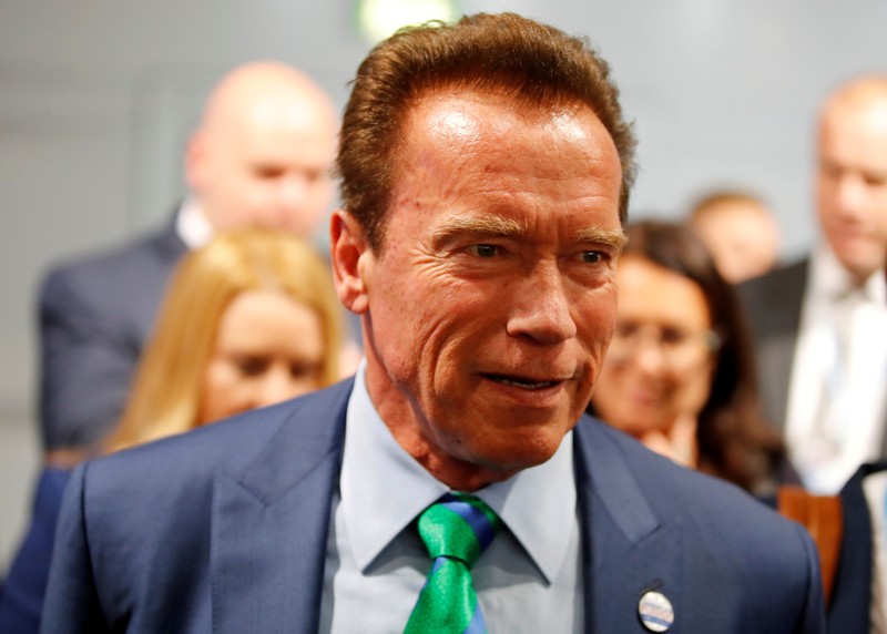 FILE PHOTO: Former California governor and 'Mr. Universe' Arnold Schwarzenegger attends the COP23 UN Climate Change Conference 2017, hosted by Fiji but held in Bonn