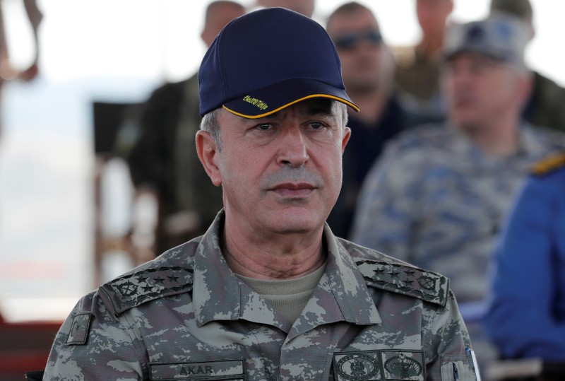 FILE PHOTO: Turkey's Chief of the General Staff Akar is seen during the EFES-2018 Military Exercise near the Aegean port city of Izmir
