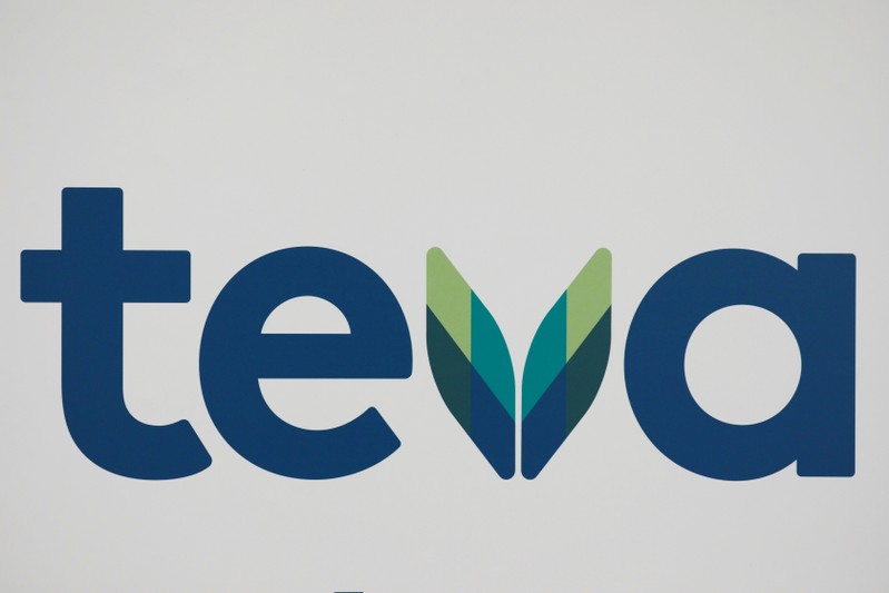 FILE PHOTO: The logo of Teva Pharmaceutical Industries