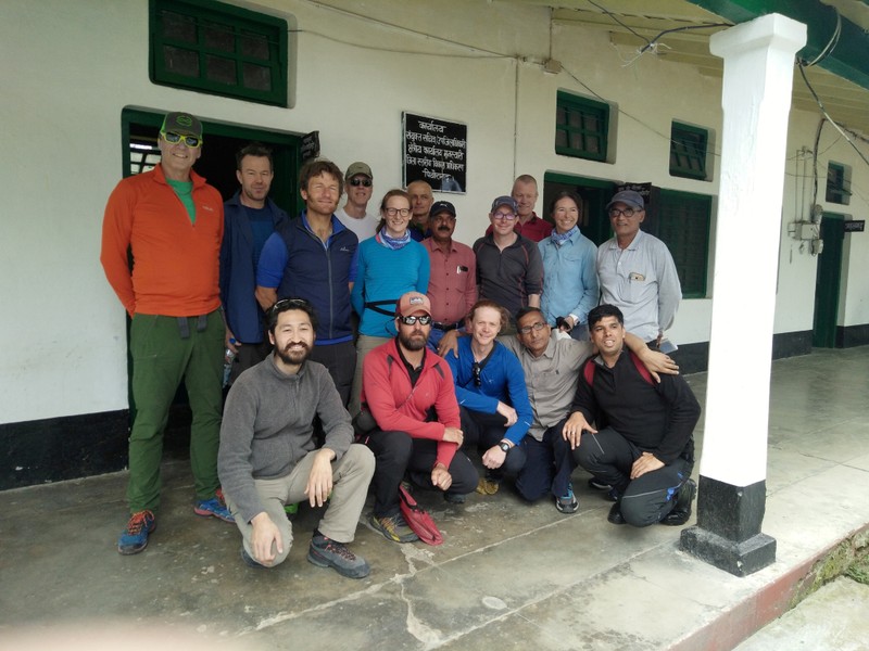 FILE PHOTO: Climbers pose for a picture before leaving for their expedition in Munsiyari