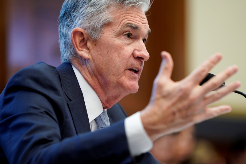 FILE PHOTO: Federal Reserve Board Chairman Jerome Powell delivers the Federal Reserve’s Semiannual Monetary Policy Report to the House Financial Services Committee on Capitol Hill in Washington