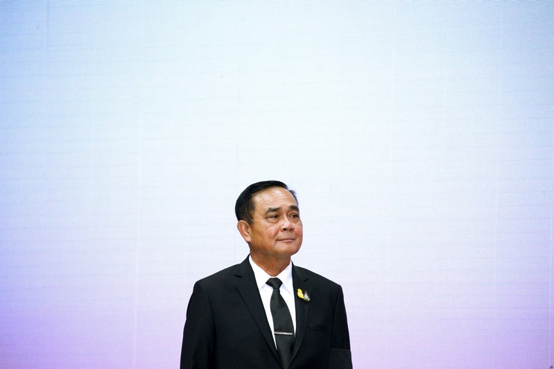 Thailand's Prime Minister Prayuth Chan-ocha attends the 2019 National Anti-Trafficking in Persons Day at a Convention Center in Bangkok