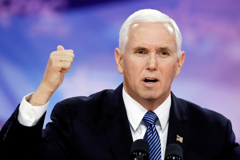 FILE PHOTO: U.S. Vice President Mike Pence speaks at CPAC in Washington