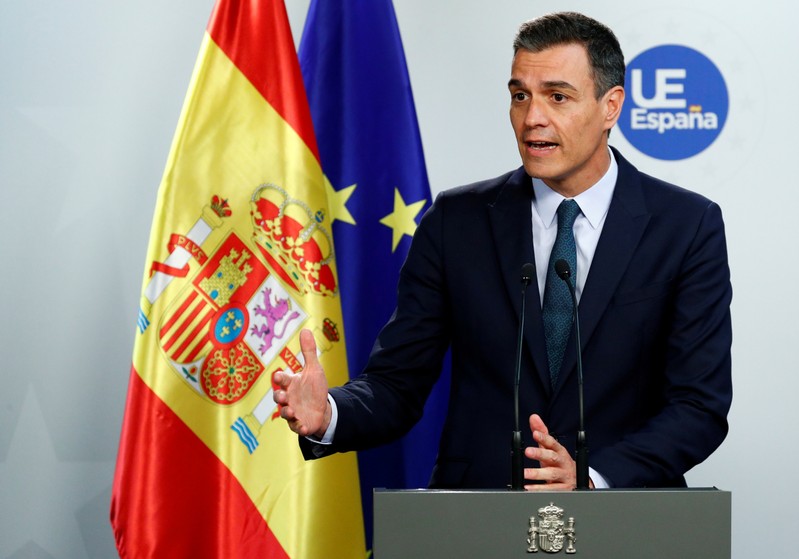 FILE PHOTO: Spain's Sanchez relishes European role but reality bites