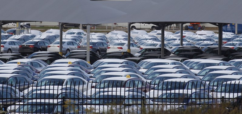 FILE PHOTO: Cars at the Volkswagen Chattanooga Assembly Plant in Chattanooga