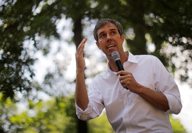 Democratic 2020 U.S. presidential candidate O'Rourke's campaign stop in Manchester